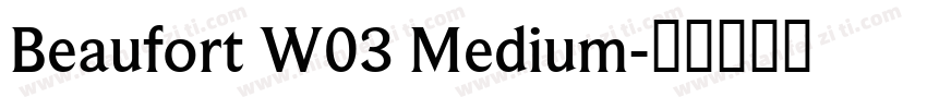 Beaufort W03 Medium字体转换
